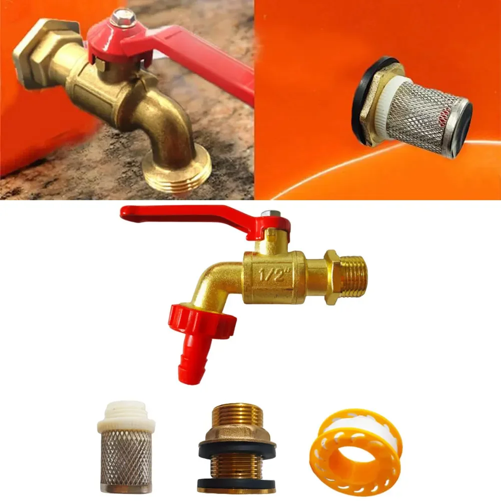 

Комплект для подключения водосборного бака с латунным краном, фильтром и уплотнителем, вход 1/2 OD, выход GHT3/4 для безопасной установки