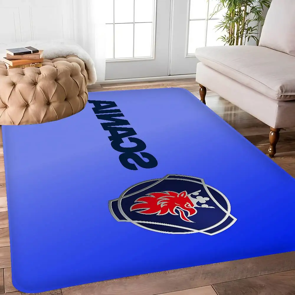 S-Scania Logo Hallway Carpet Washable Non-Slip Living Room Sofa Chairs Area Mat Kitchen Doormat Area Rug