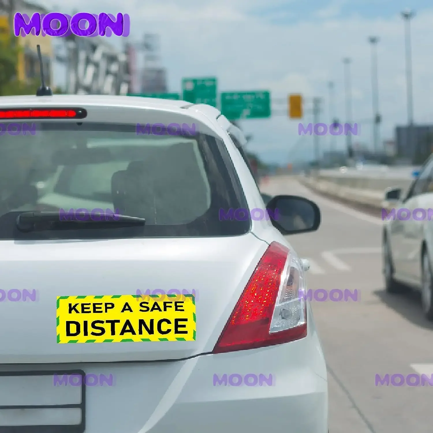 Warning Sign Keep A Safe Distance Car Sticker Car Bumper Truck Window Removable Decal Car Accessories Decoration