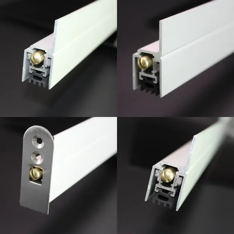 Hotel door windproof dust strip aluminum automatic door bottom seal H-type design door drop seal