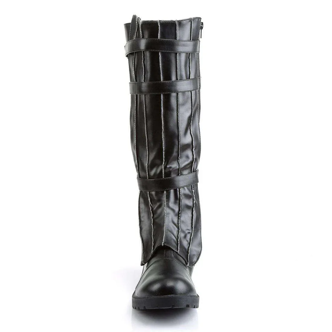 Renaissance Ritter Stiefel mit Schnalle Halloween Cosplay Kostüm Schuhe PU-Leder Piratenstiefel mit Rundem Kopf und Niedrigem Absatz 2026 – Detail 8