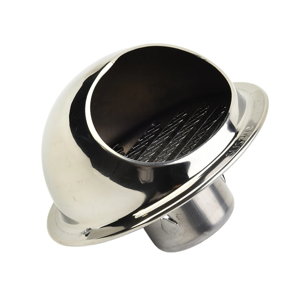 Stainless Steel Ventilation Exhaust Grille Air Vent Grille Vent Outlet Heating Cooling Waterproof Vent Cap 50mm