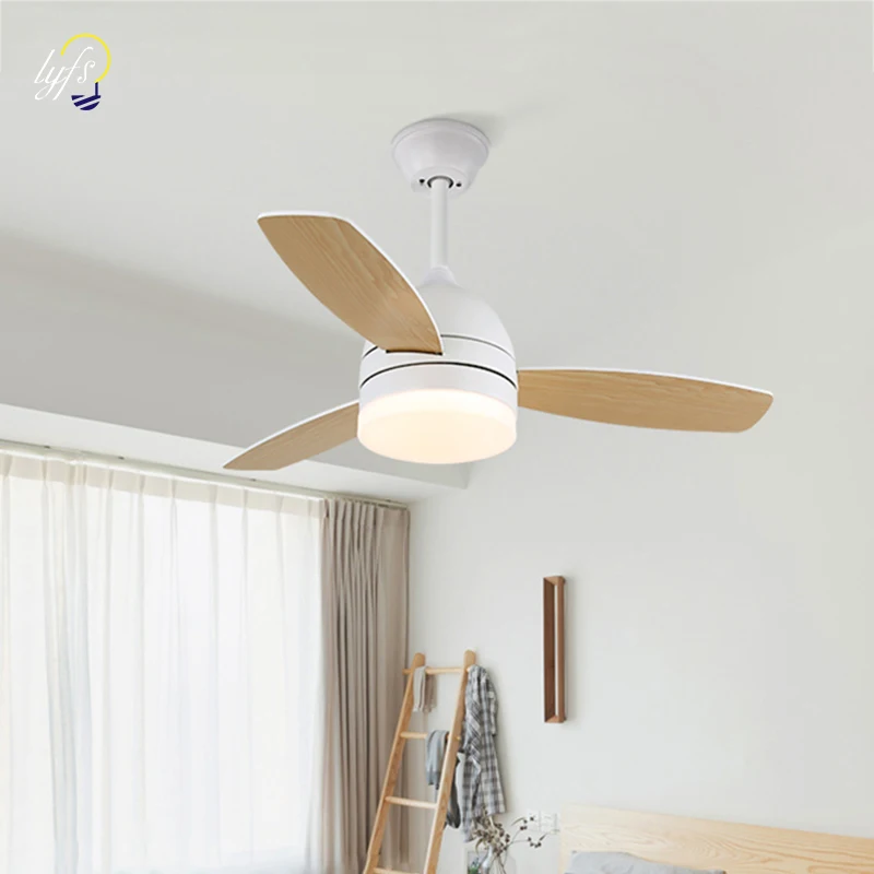 

Nordic LED Ceiling Fan Chandelier With Lights Indoor Lighting For Home Dining Living Room Bedroom Wind Blades Cooling Fans Lamp
