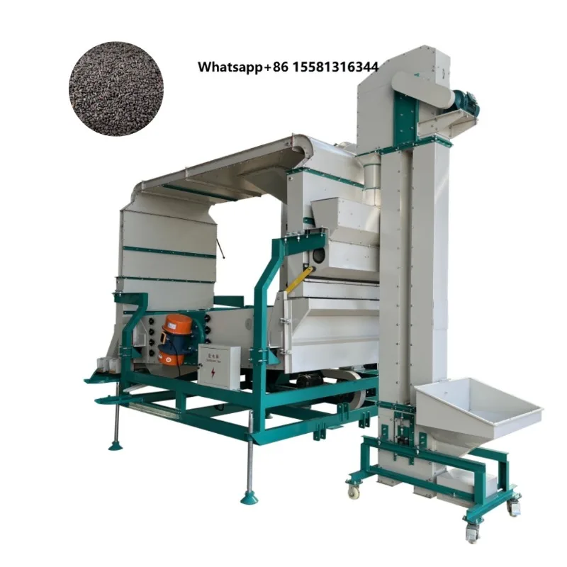 Chia Seed Cleaning and Sorting Machine, High-Capacity Seed Processing System