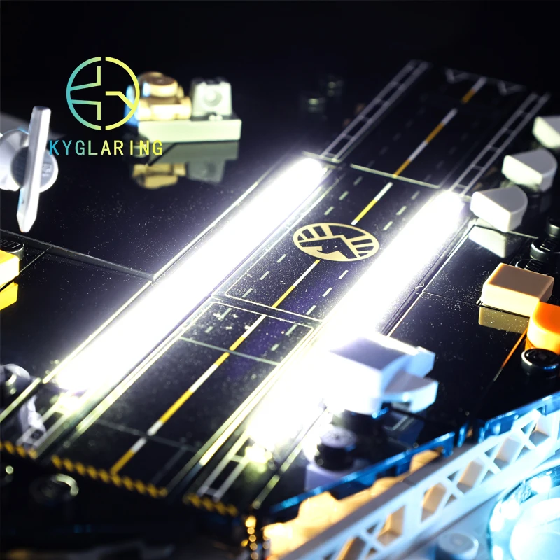 Kyglaring Light Kit For 76295 The Avengers Helicarrier Building Blocks LED Kit Toys (NOT Include the Model)