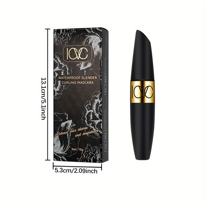 黒い繊維マスカラ、まつげを長くしてふっくらさせ、汚れがなく、長持ちし、厚く、カールし、メイクを落とす必要はありません。