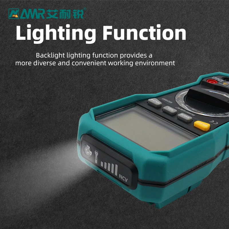 AMR Digital Multimeter Professional AC/DC Voltage Ammeter Capacitor Triode NCV Voltage Induction Electrician Tester