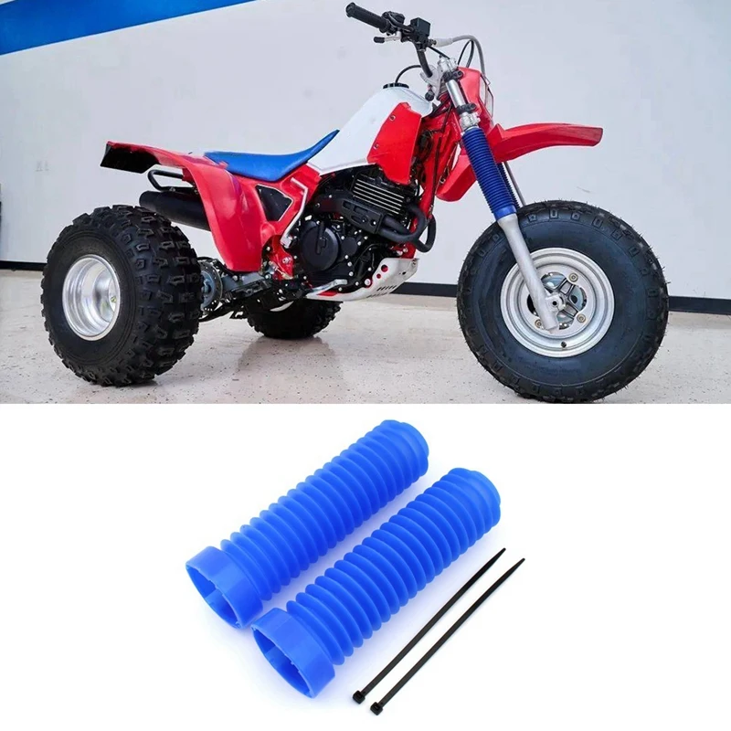 Front Fork Shock Dust Covers Gaiters Boots Rubber For Honda ATC 250R 1983‑1986 350X ATC 1985-1987 Dirt Bike