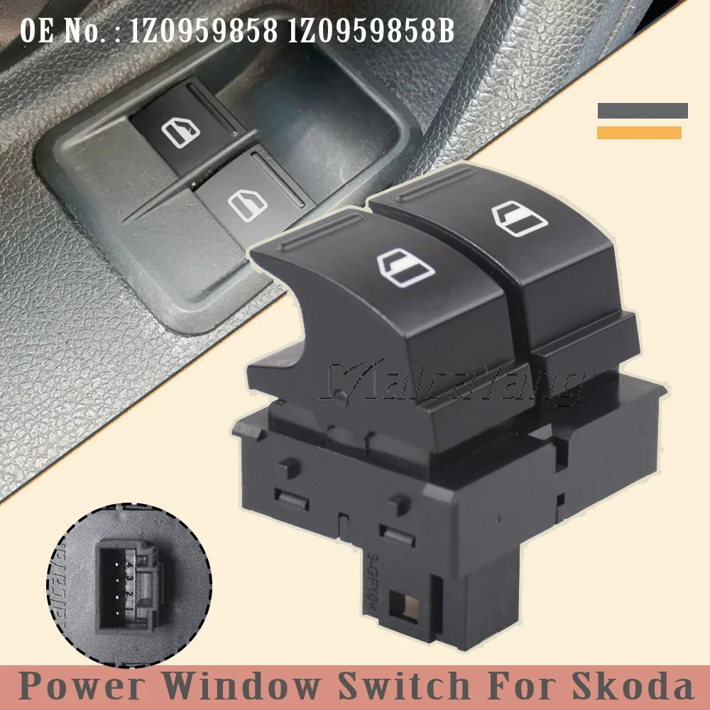 1Z0959858 Electric Power Window Switch Button Fit For Skoda Fabia 2 Octavia 1Z Roomster car styling