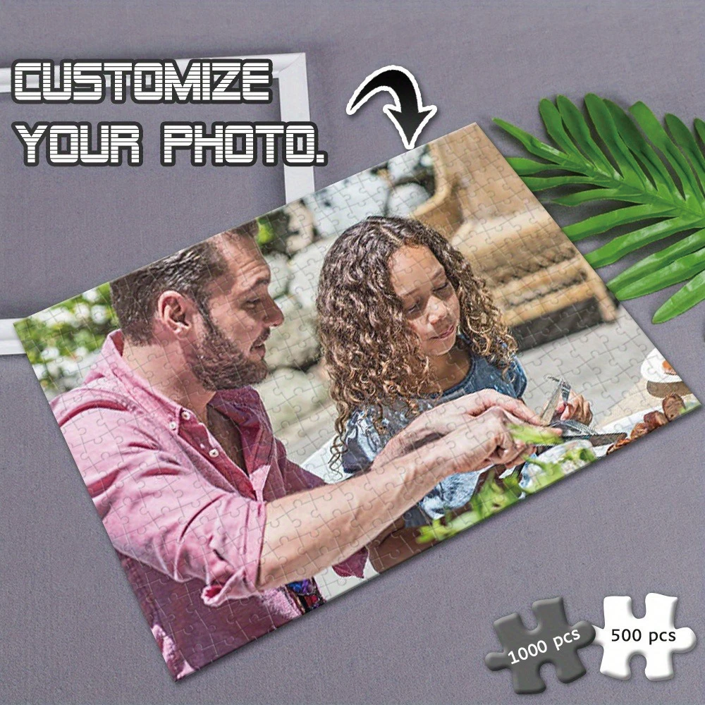 35/300/500/1000pcs Personalized Custom Photo Puzzle Wedding Photos Education Puzzle Toy wooden Puzzle