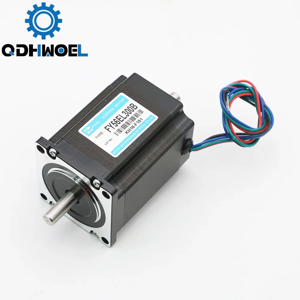 QDHWOEL FY56EL300B-8P/6.35P 56 Double Shaft Stepper Motor