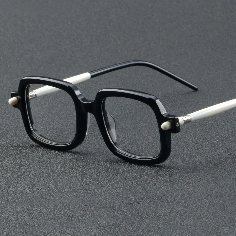 Reading Glasses Men Women Vintage Acetate Square Prescription Eyeglasses Frame Anti Blue Light Glasses 0 +1.0 1.25 1.5 2.0 2.25