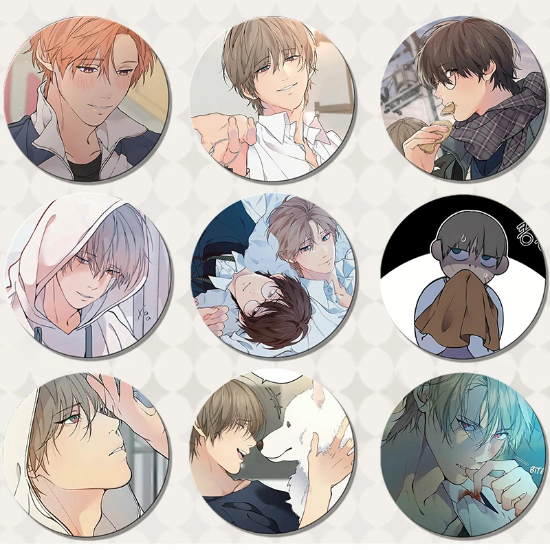 58mm Lost in The Cloud BL Anime Button Pin Cartoon Skylar Cirrus Art Brooch Badge Backpack Decor Accessories Student Stationery