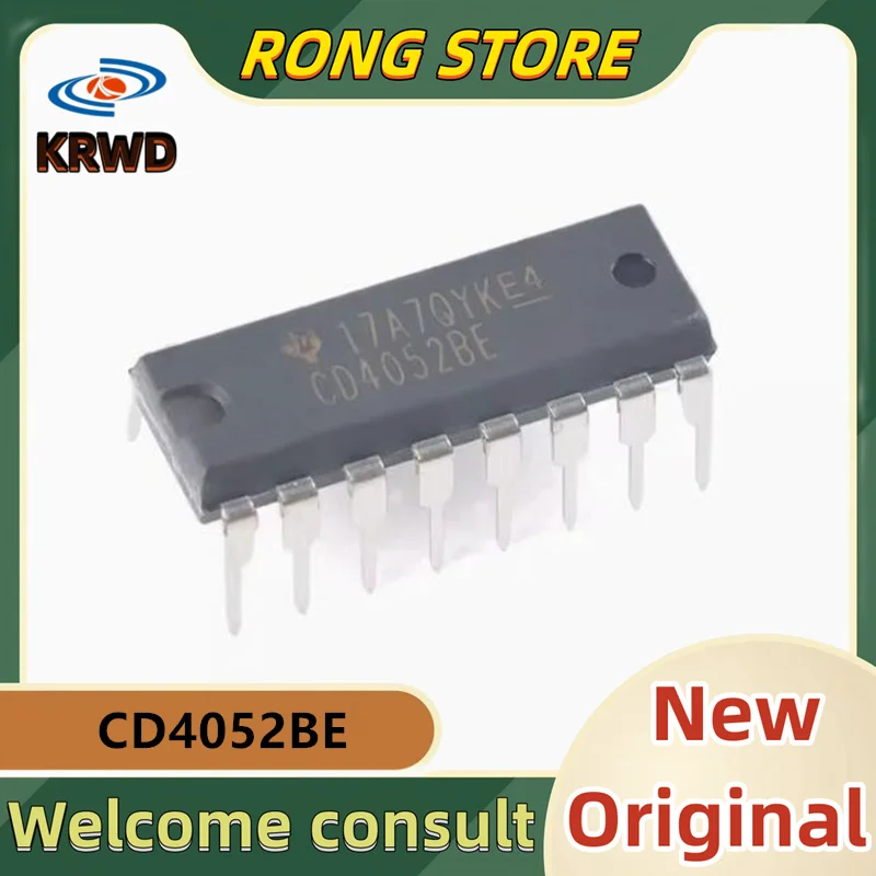 

10 шт. CD4052BE новый и оригинальный CD4052 PDIP-16