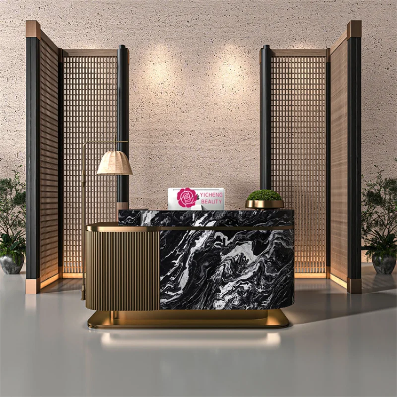 Custom.Yicheng Beauty مخصص الفولاذ المقاوم للصدأ بار ماكينة تسجيل المدفوعات النقدية الخفيفة الفاخرة الراقية متجر ملابس الفندق شركة الطلاء Fron