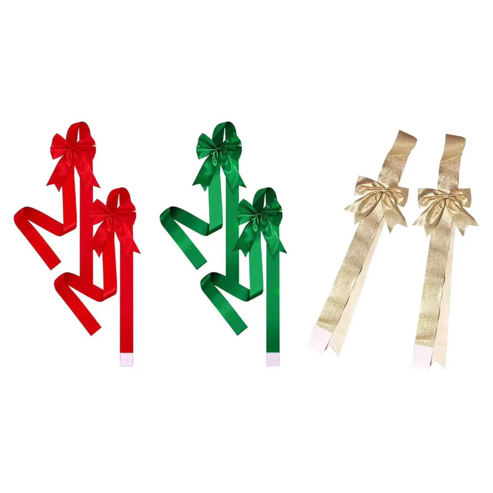 

2 шт., рождественская дверная лента, банты для шкафа, праздничное украшение для упаковки