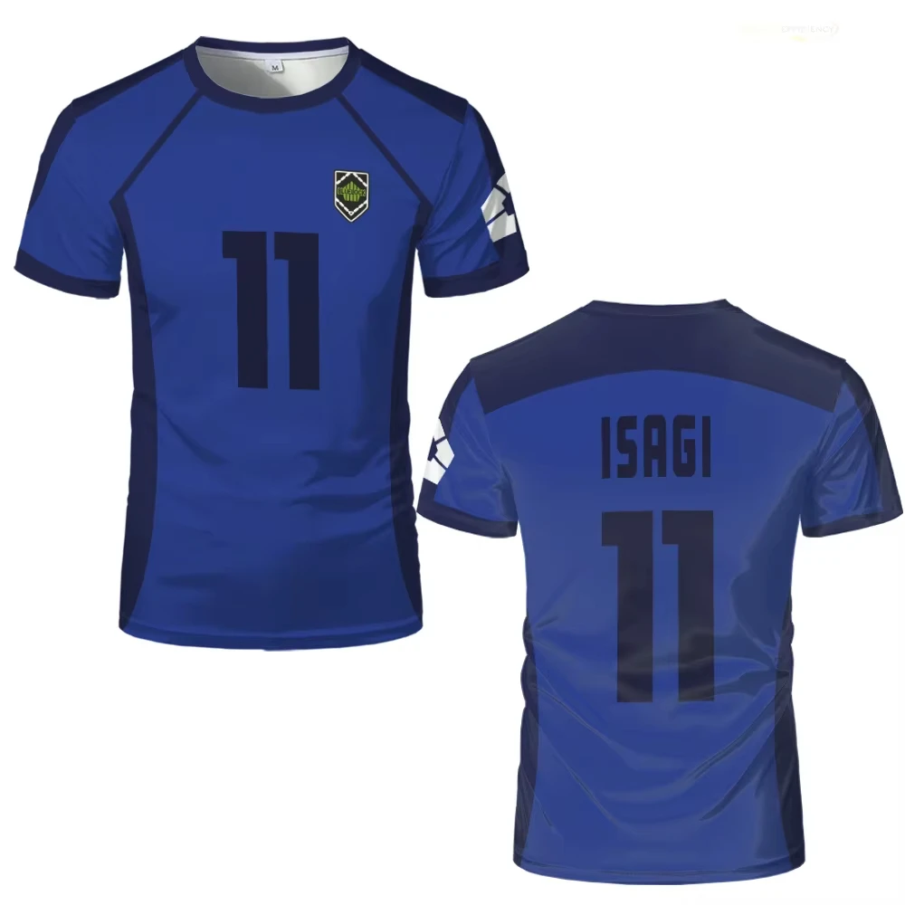 ISAGI 3D-Druck Sport Schnelltrocknend Atmungsaktives Herren T-Shirt Anime Cosplay Harajuku Fußballmannschaft Training Eltern-Kind Kurzarm – Detail 10