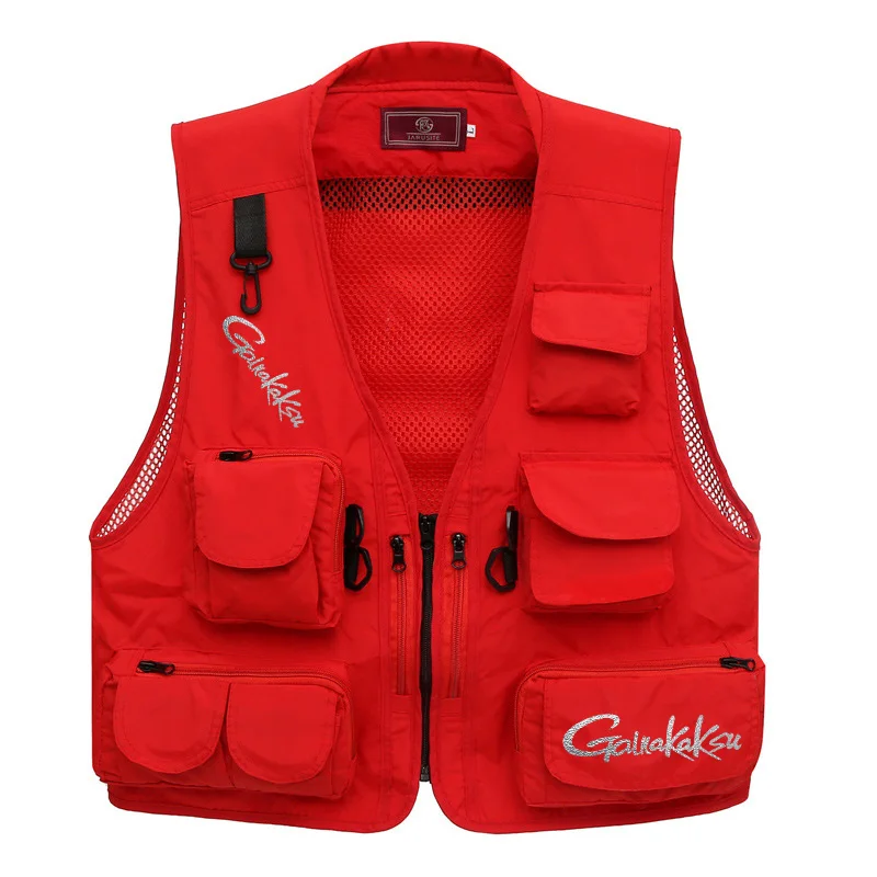 Multi-pocket Vest Men\'s Breathable Outdoor Brand Fishing Hiking Reporter Sports Fishing Photography Volunteer Vest Tooling Vest