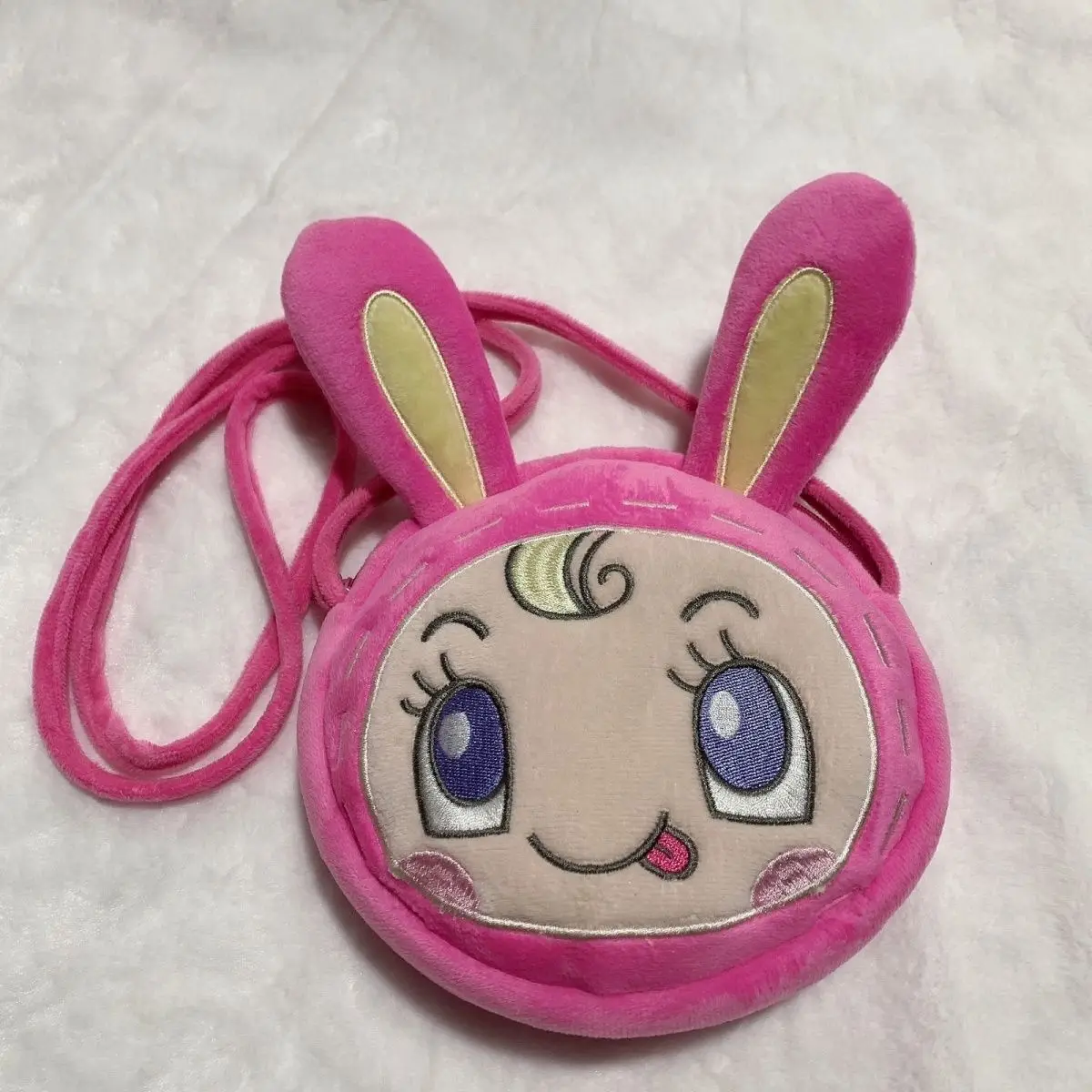 Japanese Cartoon Mp Sweet Pink Plush Shoulder Bag Cute Core Daughter Clothing Y2k Accessories Casual All MatchCrossbody Bag