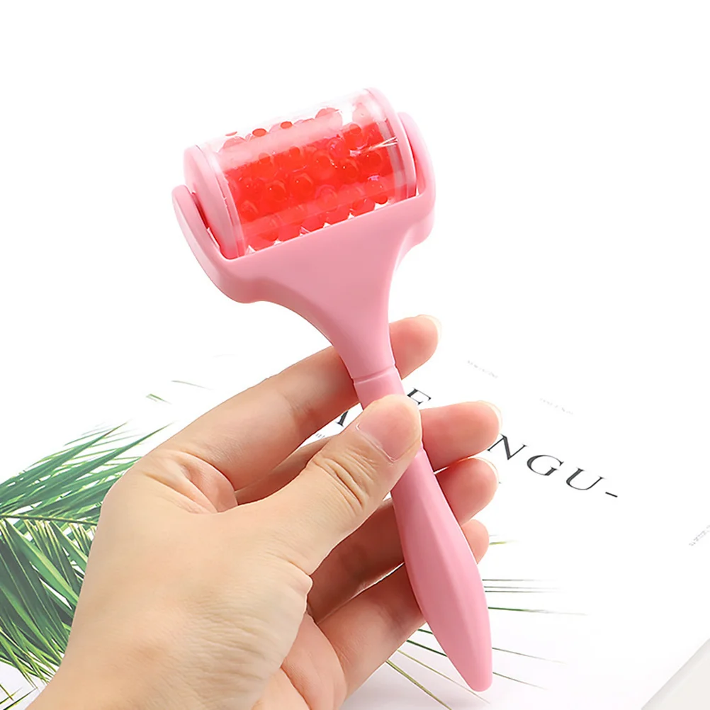 Herramienta de belleza con mango rosa, dispositivo de masaje Facial con cuentas rosadas, herramienta de elevación portátil, aparato de cuidado fino, 1 ud.