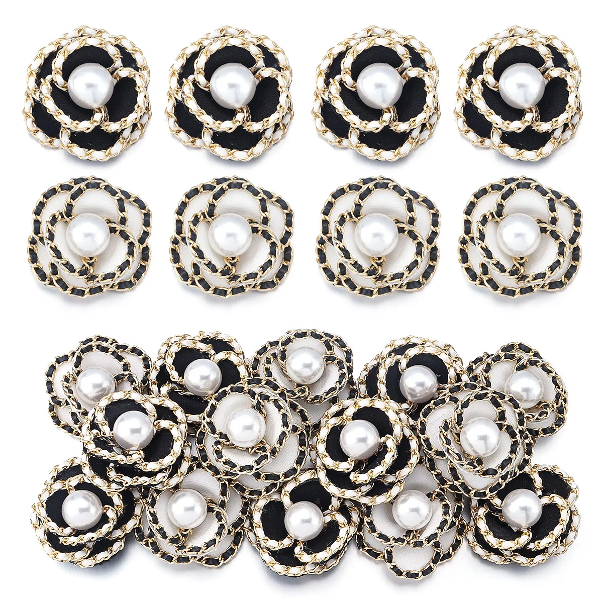 1Pc 패브릭 동백 진주 꽃 패치 의류 바느질 용품에 대한 유행 Applique DIY 공예 모자를 쓰고 있죠 브로치 홈 장식품