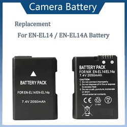 2050mAh 7.4v Rechargeable Camera Battery Pack EN-EL14 EL14a For Nikon DF d3100 d3200 d3300 d5100 d5200 d5300 d5500 DSLR Camera