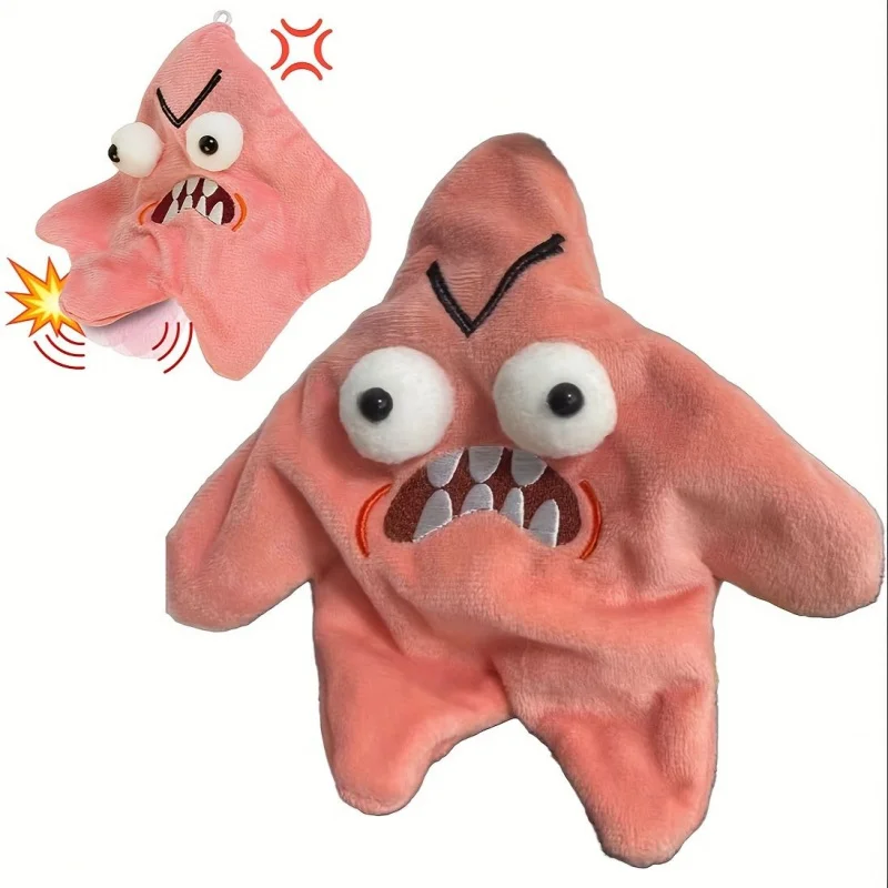 

Grumpy Starfish, Pink Kicking Starfish Plush Pendant, Funny Spoofing For Backpacks, Interactive Doll Ornament, Cute Schoolbag