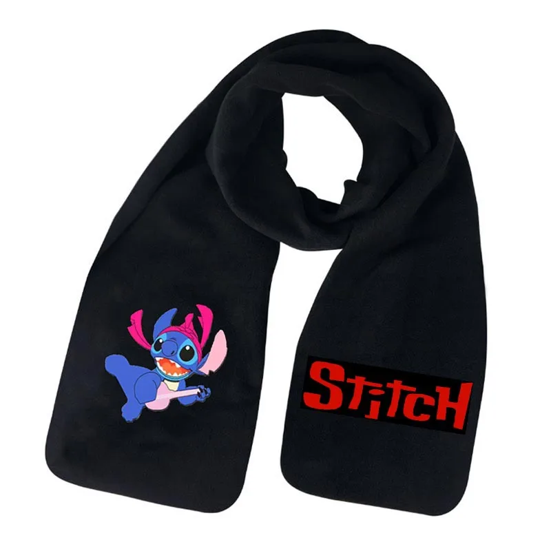 Lilo & Stitch Disney Scarfs Anime Cartoon Cute Angel Super Soft Neckerchief Warm Shawl Boys Girls Autumn Winter Kids Xmas Gift