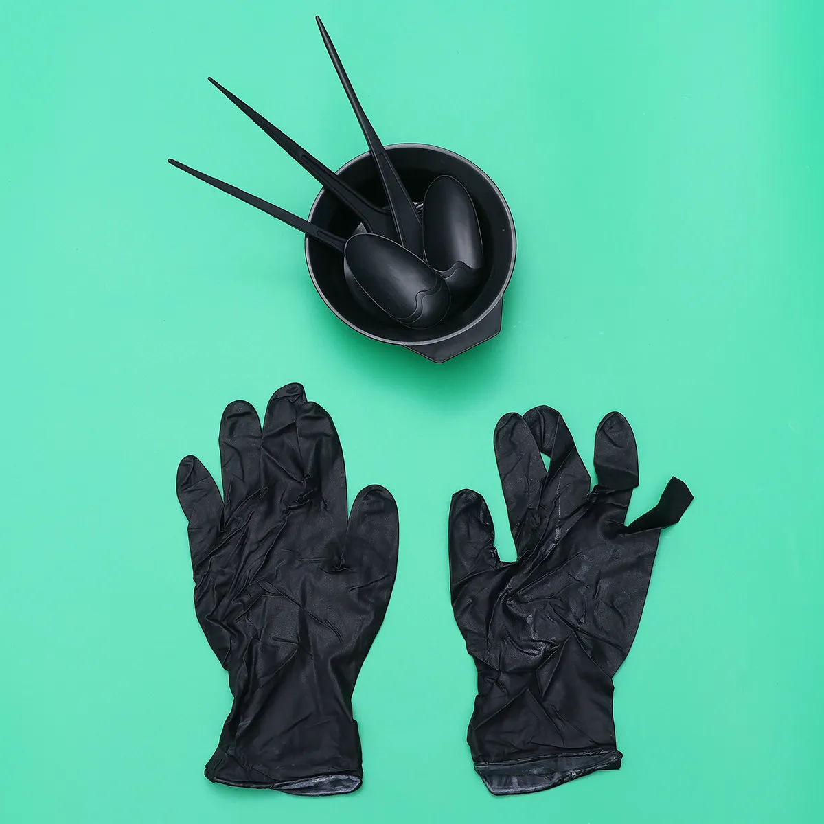 1Set Hair Dye Kit Professional Salon Accessory DIY Home Use No Mess Long Lasting Plastic Material Hair Dye Kit