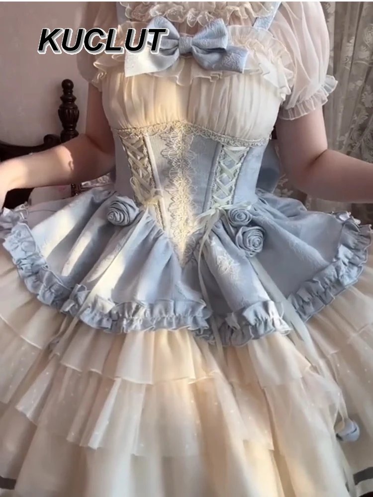 

Lolita Style Sexy Short Slim JSK Dress Fashion Sweet and Cute 2025 New Summer Elegant Ball Gown Dresses for Women