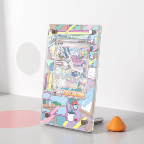 Original Pokemon Display Stand Calyrex Ice Eevee Mimosa Shanaido Acrylic Cards Brick Photo Frame Ptcg Gift Toys Not Include Card