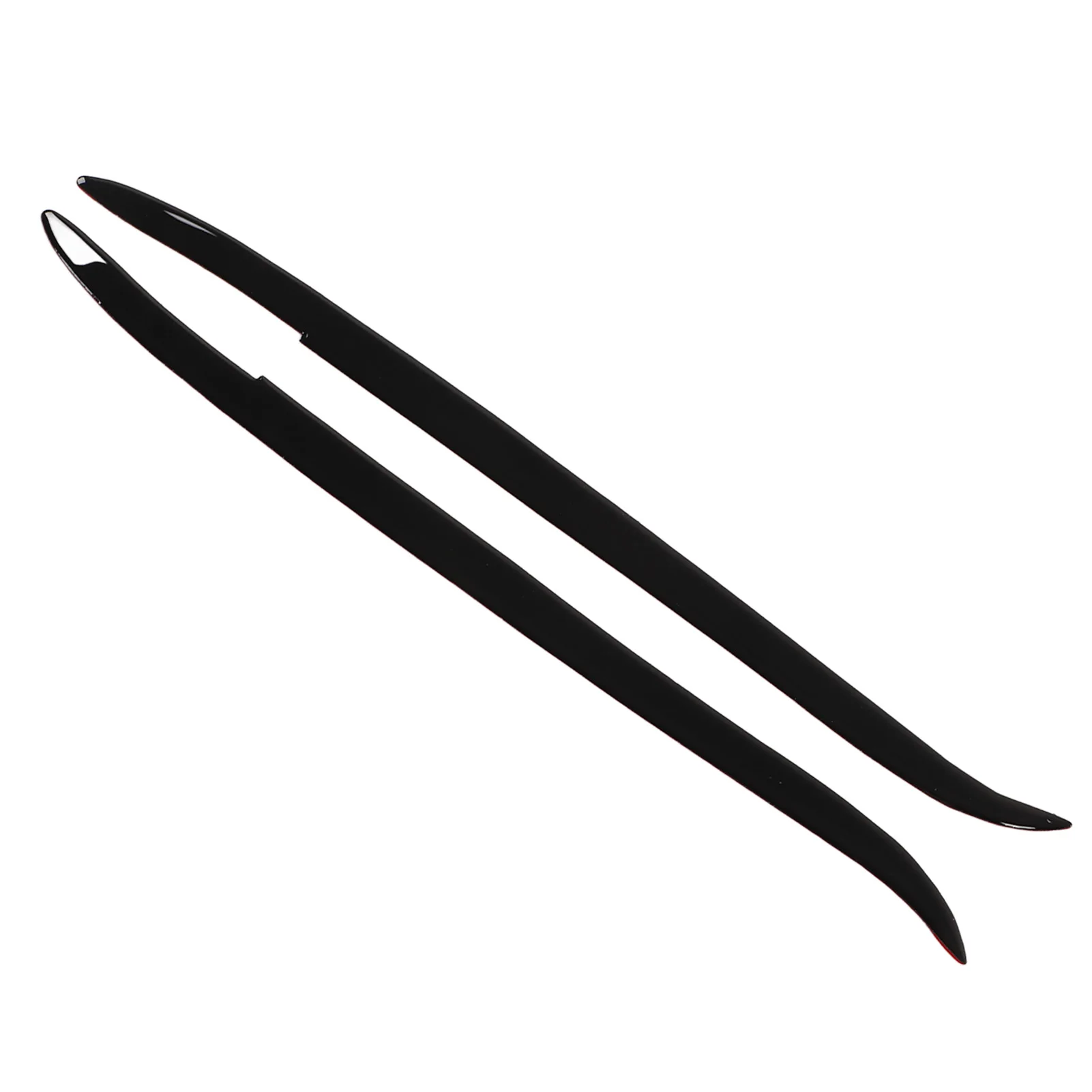 2 Pcs Headlight Eyebrow Glossy Black Trim Front Left Right Decoration for BMW E39 1997‑2003