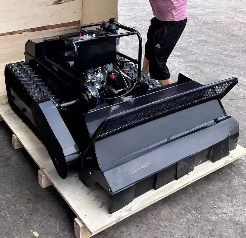 28HP Forestry Crawler Flail Mower 66 Blades Cutting Width 1000mm Remote Control Lawn Mower Grass Cutter Crusher