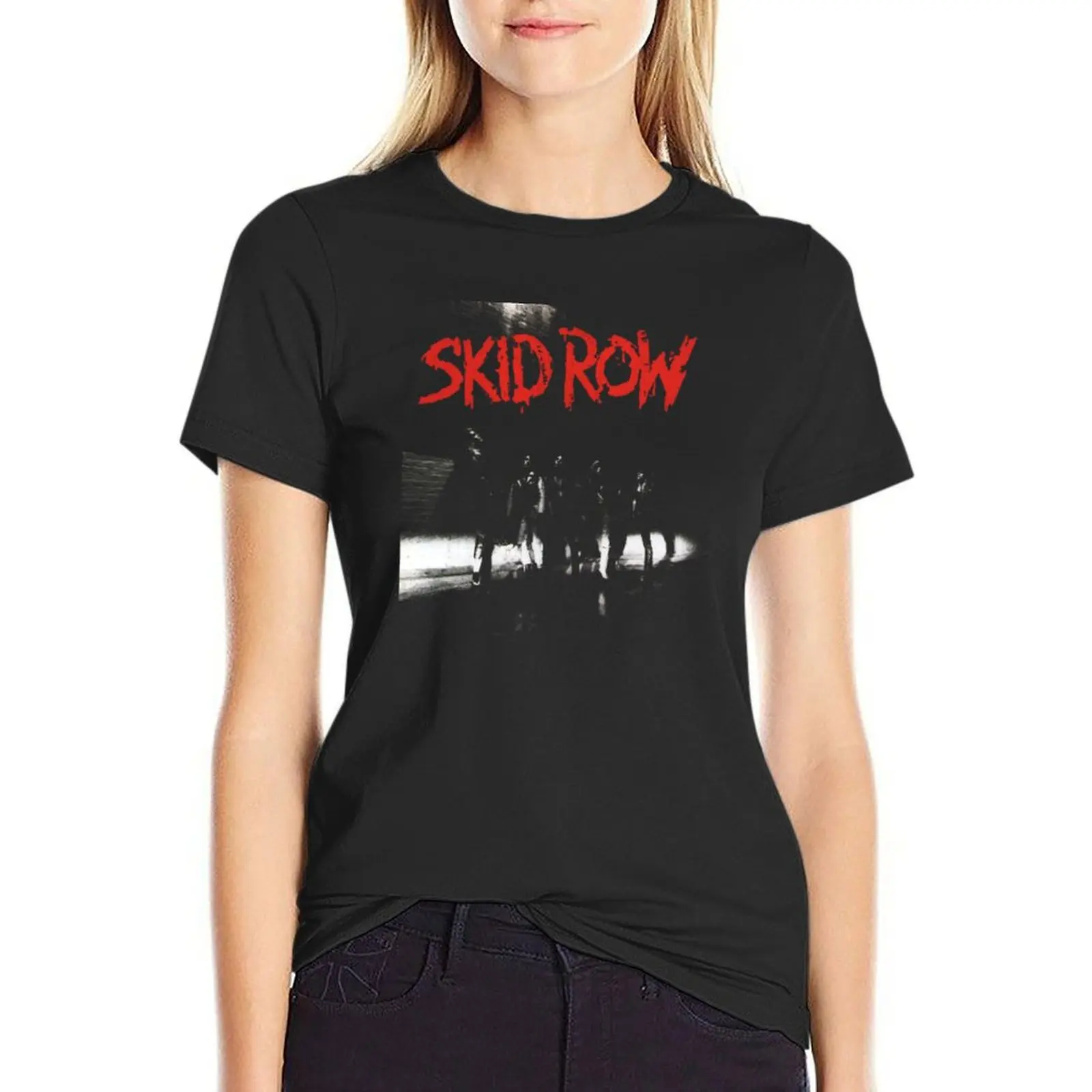

SKID ROW T-Shirt female funny customizeds blanks Womens clothing