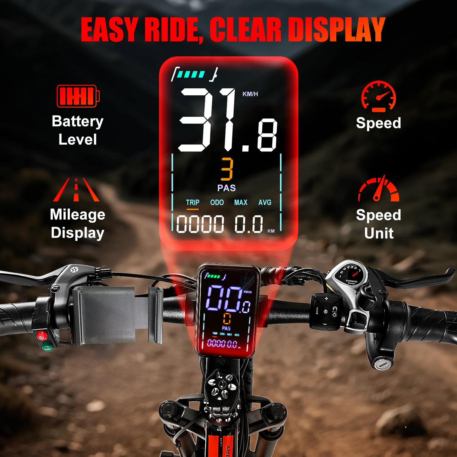 دراجة كهربائية للبالغين 26 بوصة إطار عريض 1500 وات محرك ذروة دراجة كهربائية 34 ميجا في الساعة دراجة جبلية 60 ميل نطاق 48 فولت 15AH دراجة كهربائية