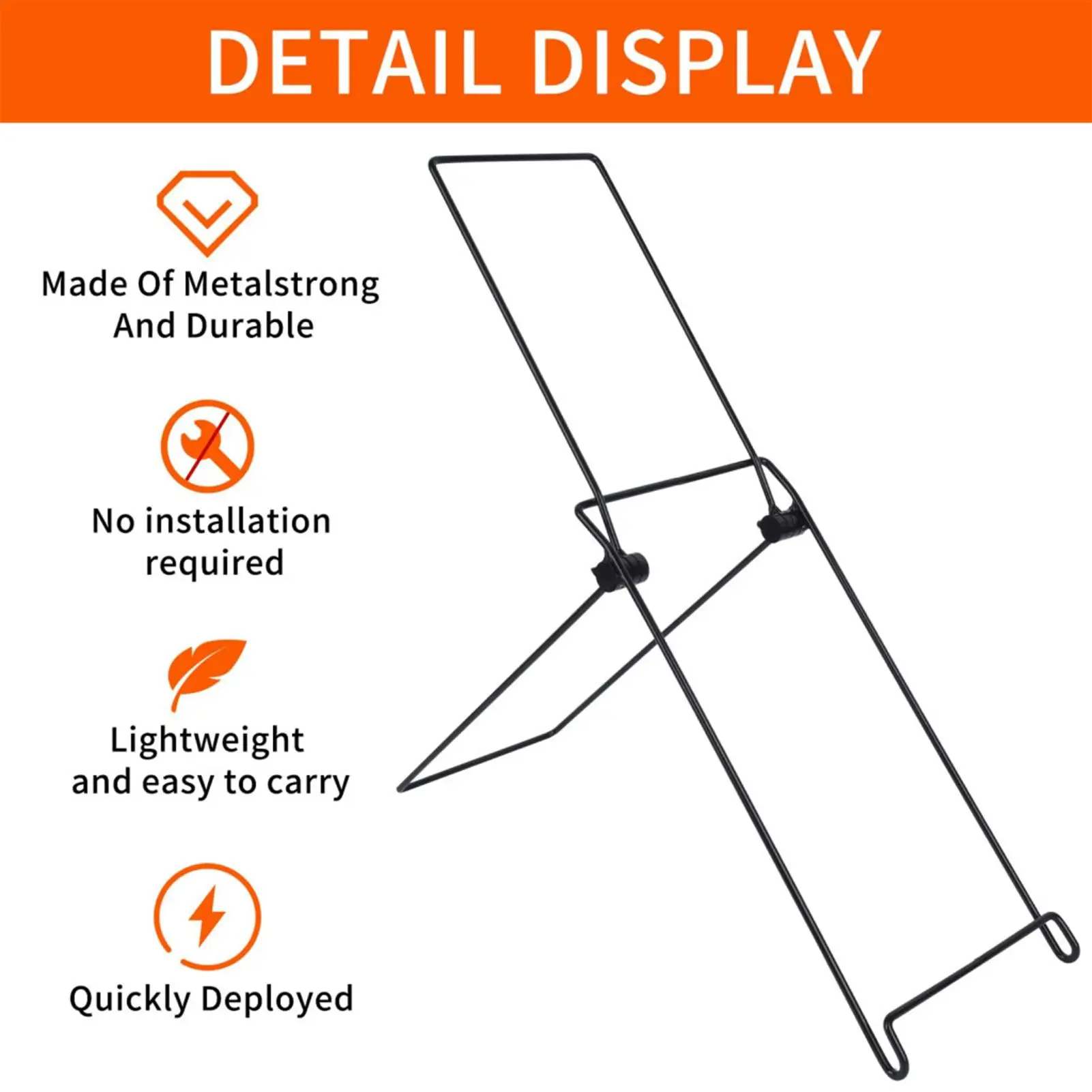 Supports de montage d'inclinaison de panneau solaire, 2 pièces, support de panneau solaire pliable, léger et robuste, support pliant d'extérieur pour la marche