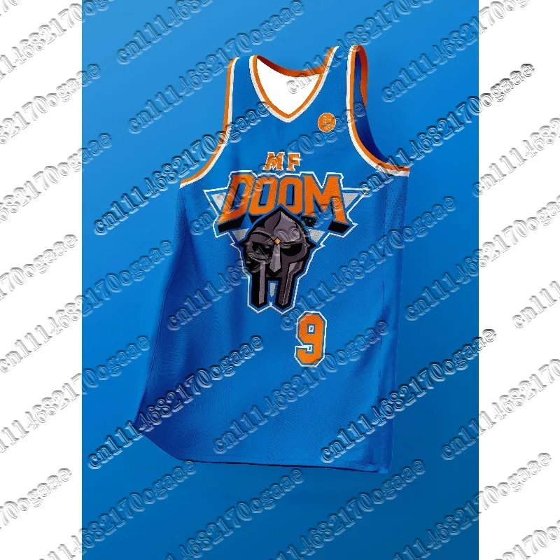 MF DOOM Mask 9 Hip‑Hop Rap Basketball Jersey Men Tank Top Y2K Oversized Icon Mask Graphic Breathable Mesh Streetwear Pop Culture