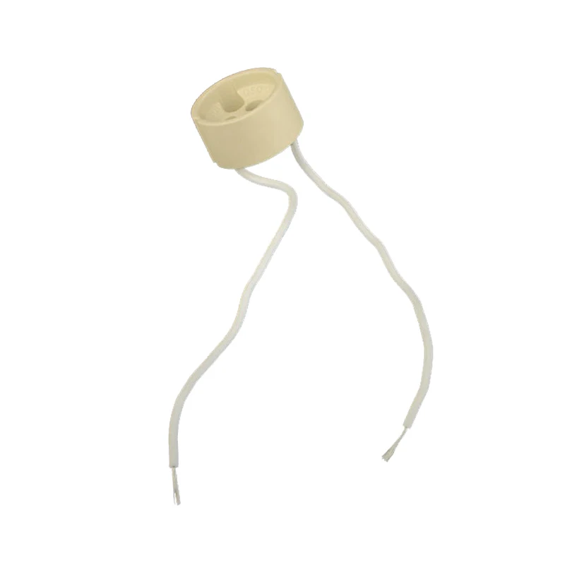 1 قطعة LED لمبة حامل الثريا الهالوجين المصابيح DIY بها بنفسك اكسسوارات GU10 قاعدة مصابيح حامل مصباح السيراميك موصل مقبس سلك محول