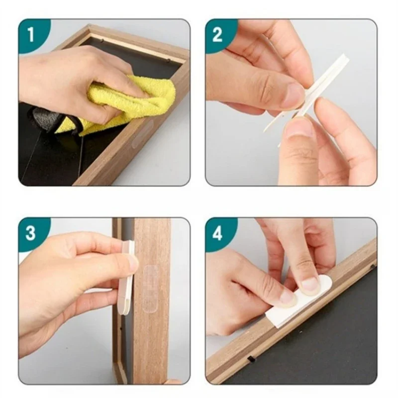 Tiras de cinta de marco sin perforaciones, montaje surtido, imagen autoadhesiva, póster fijo, gancho de pared, colgador de pegatinas para decoración del hogar