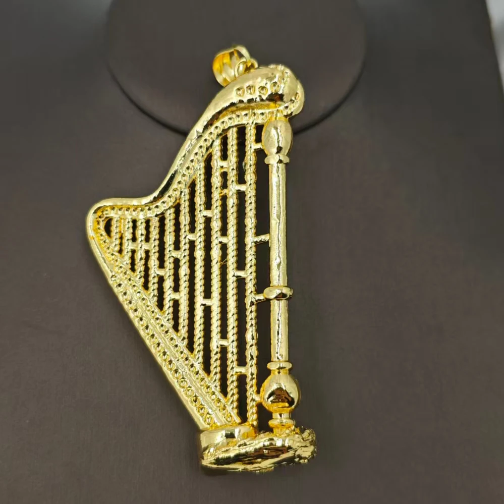 Special Musical Instruments Harp Shape Huge Light Weight Jewelry Marvelous Collar Necklace Pedants Jewellery For Wedding Party