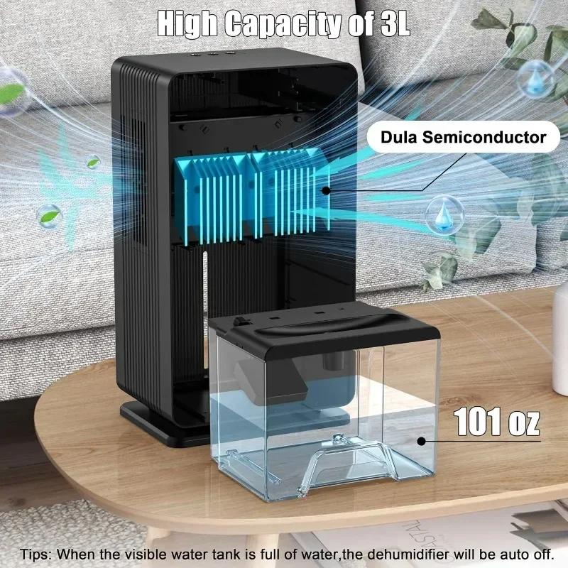 Dehumidifier for Bathroom Bedroom Basement Bathroom RV Closet Bedroom with Automatic Shutoff Home Quiet