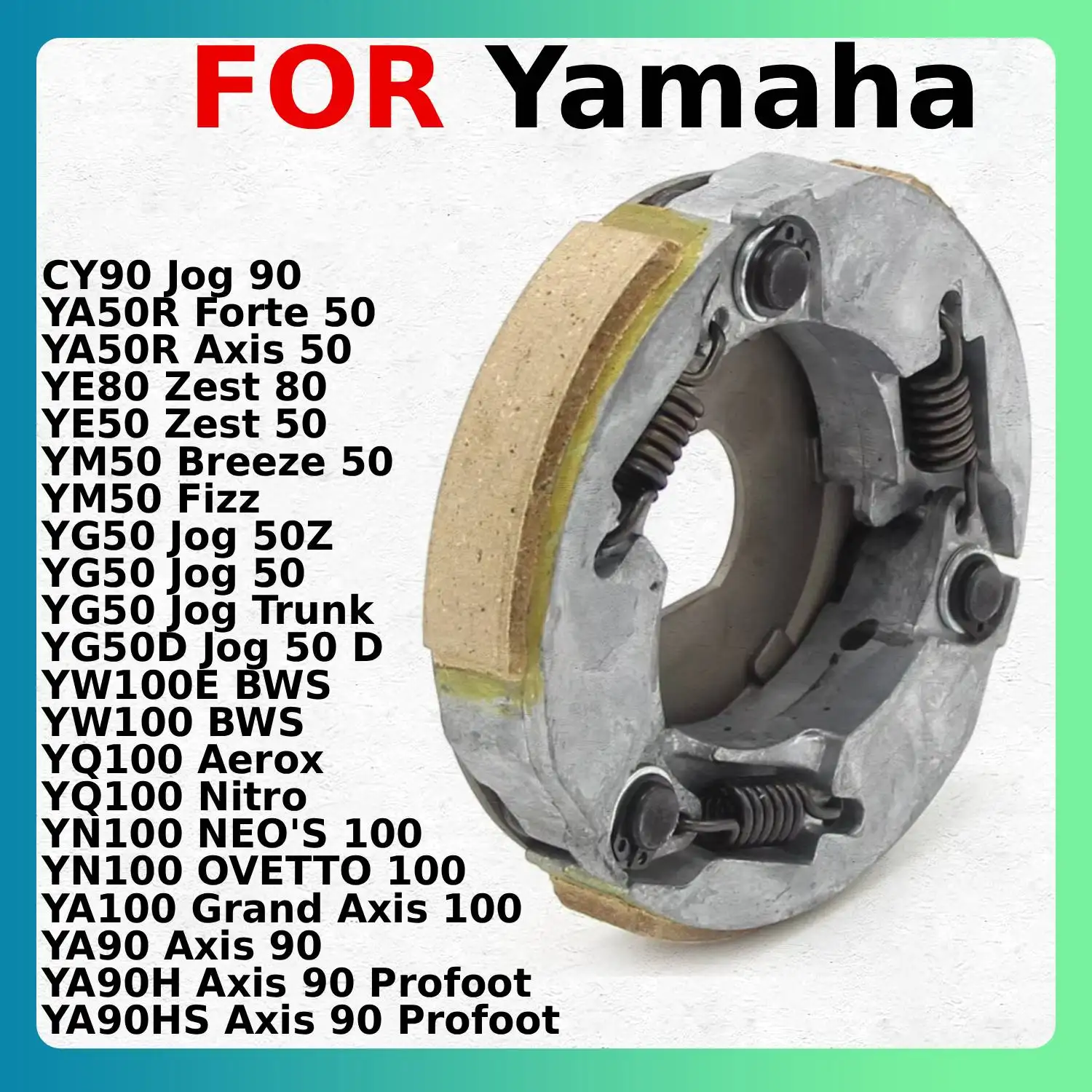 Motorcycle Driven Wheel Clutch Block Centrifugal For Yamaha CY90 Jog 90 YA50R Forte YA50R Axis 50 YA90 YA90H  4CX-16620-00