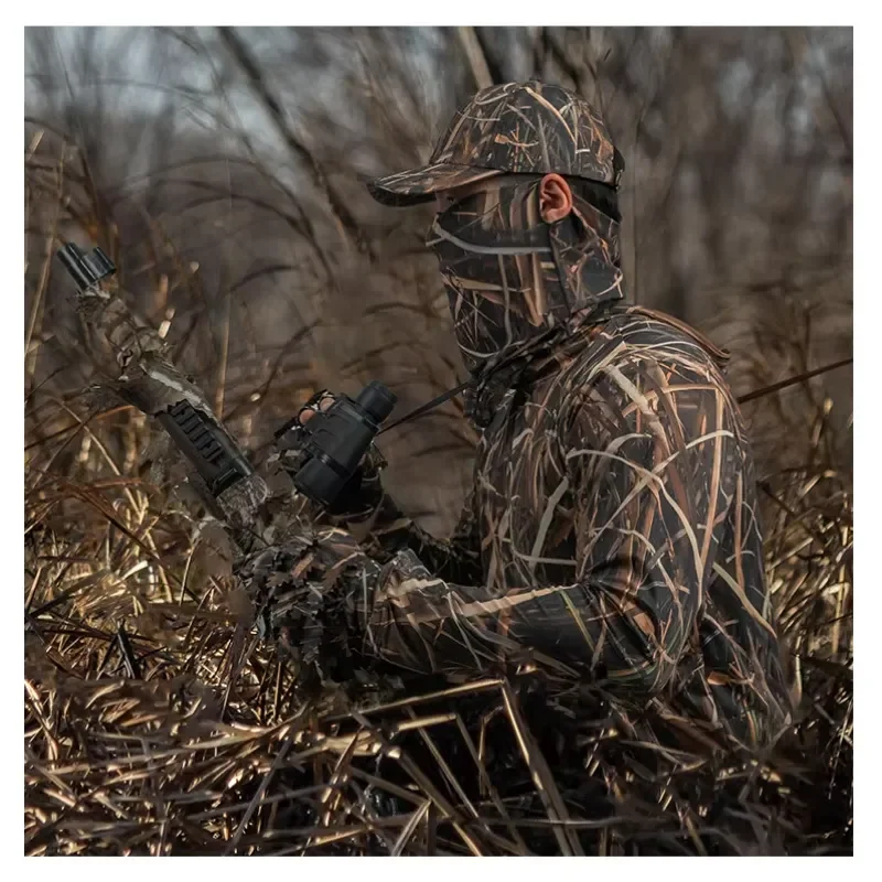 for Multi In 1 Camo Ghillie Accessory Set Leafy Visor Hat Gloves And Ice Silk Arm Sleeves For Outdoor Camouflage Activities