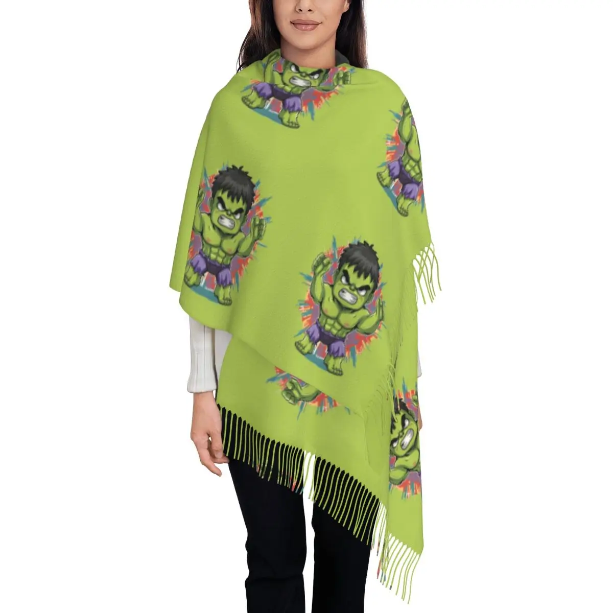 

Custom Print Hulk Cartoon Scarf Men Women Winter Fall Warm Scarves Shawls Wraps