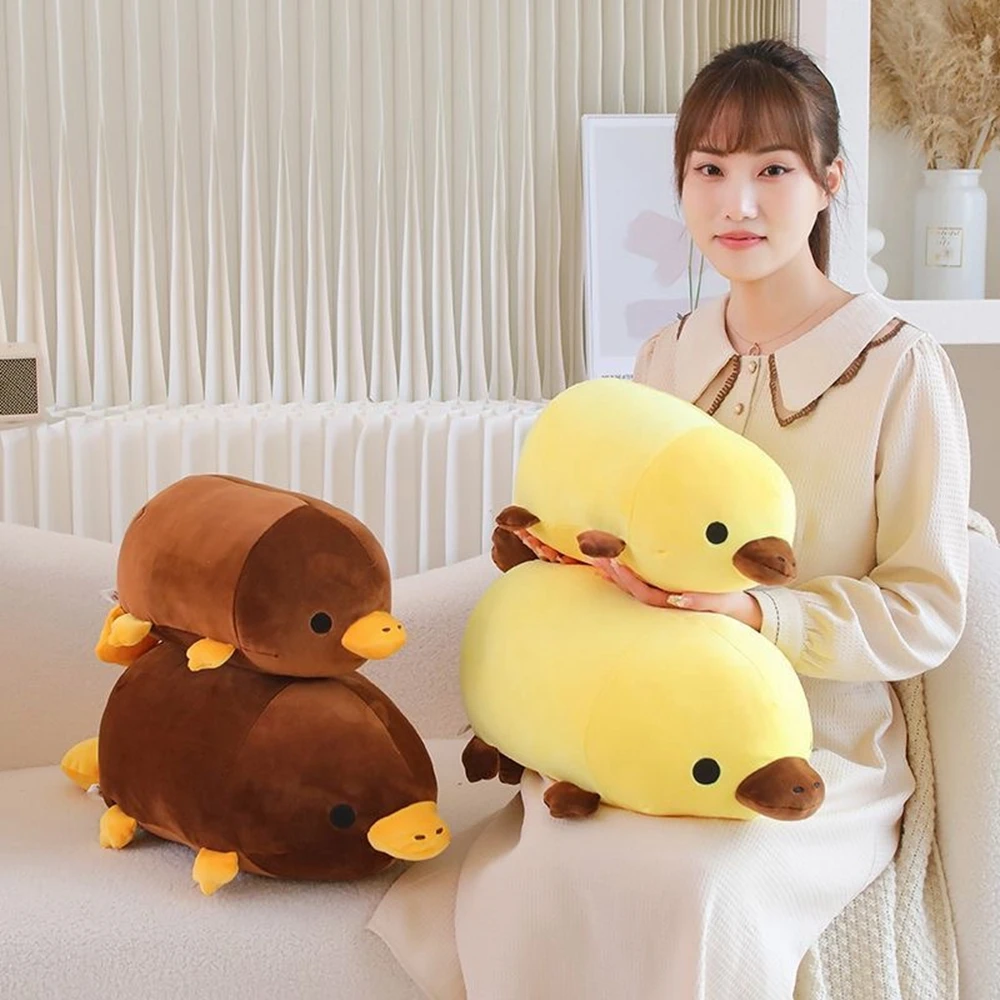 

Two Colors Cute Tummy Platypus Bed Plush Toy Sleeping Doll Super Soft Pillow Back Office Tummy Cuddle Comfortable Birthday Gift