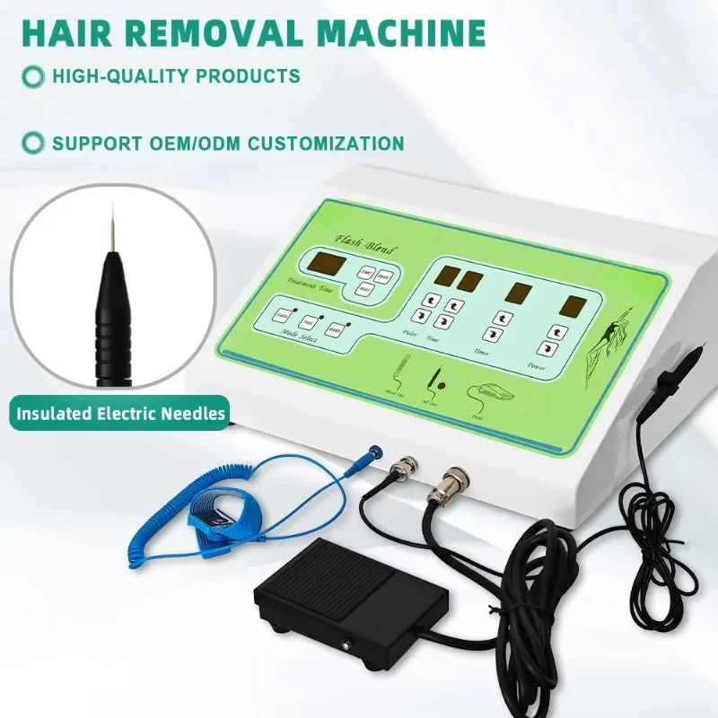 2-in-1 Electric Forceps Needle Point Professional Electrolysis Permanent Hair Removal Machine