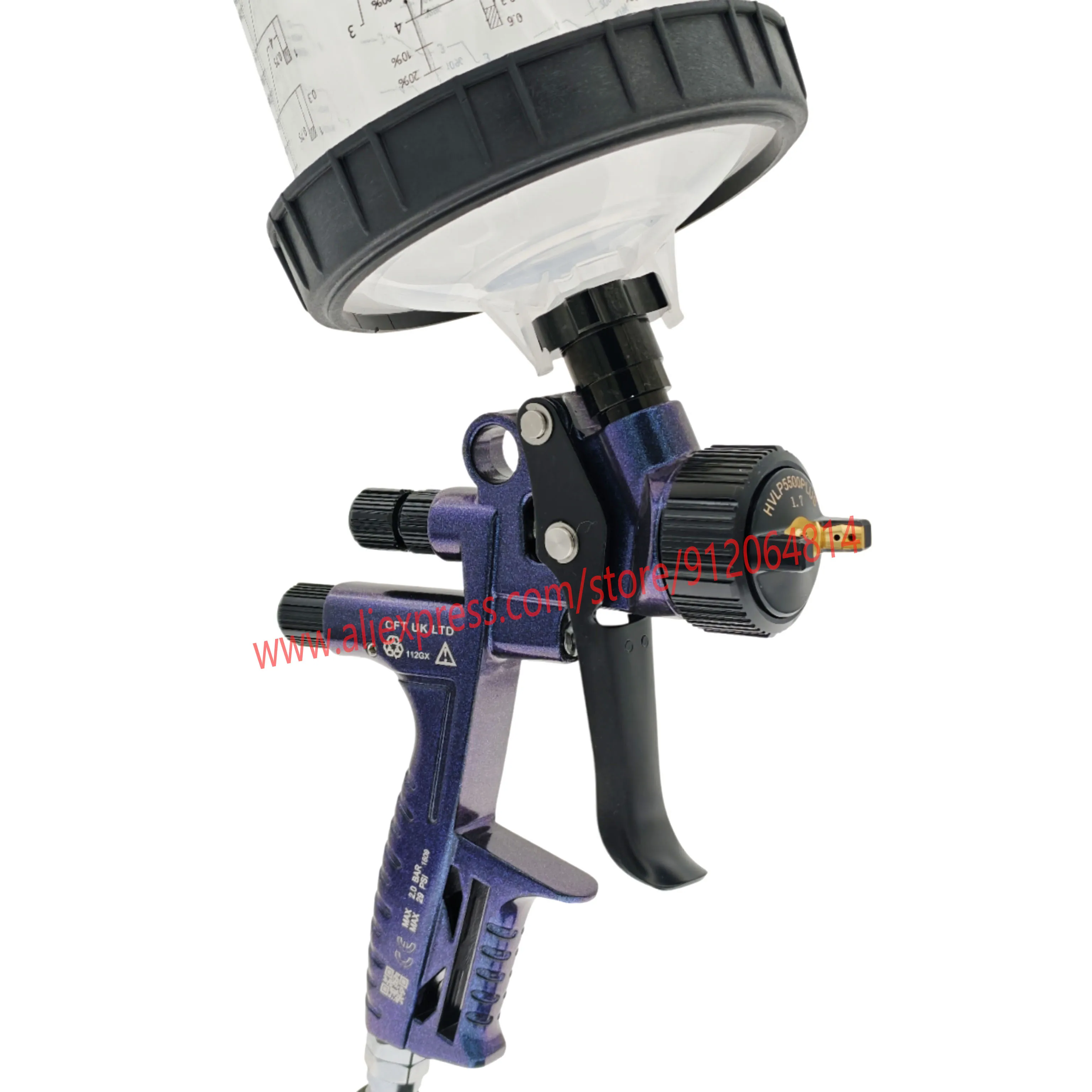 2025 HVLP الطلاء بندقية رذاذ 1.3/1.4 مللي متر/1.7 مللي متر الهواء الطلاء رذاذ البنادق البخاخة لطلاء سيارة ايروغراف إصلاح بندقية رذاذ خلط كوب