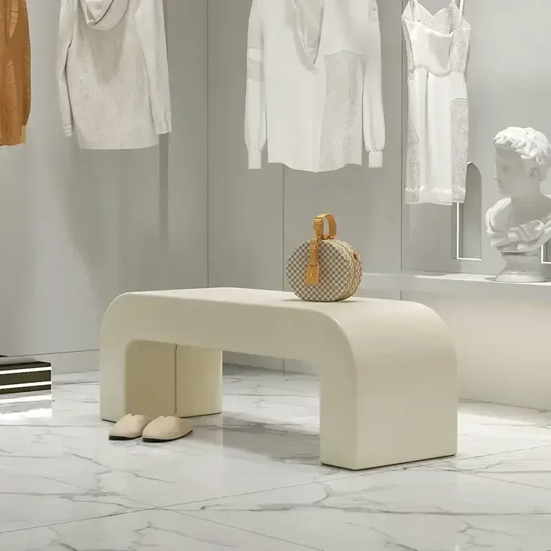 Bench, Bedside Stool, Bedroom, Leather, Shoe Changing  Household, Clothing Store, Cloakroom, Rest, Long Sofa image 5