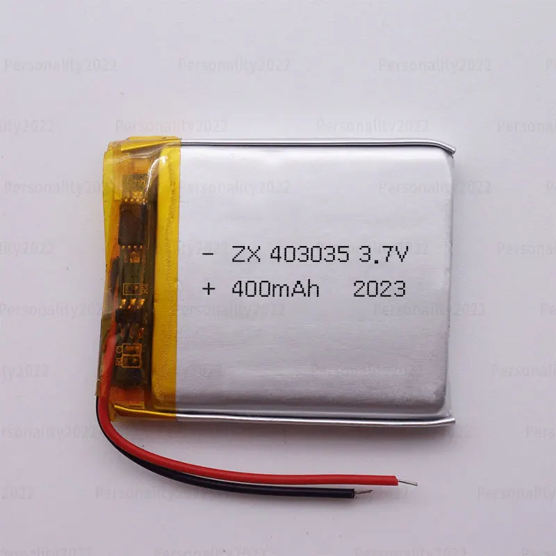 403035 3.7V Lipo Battery 400mAh Lithium Li Polymer Batteries Ph-2P for Massage Instrument Gps Navigator Smart Band Loudspeaker