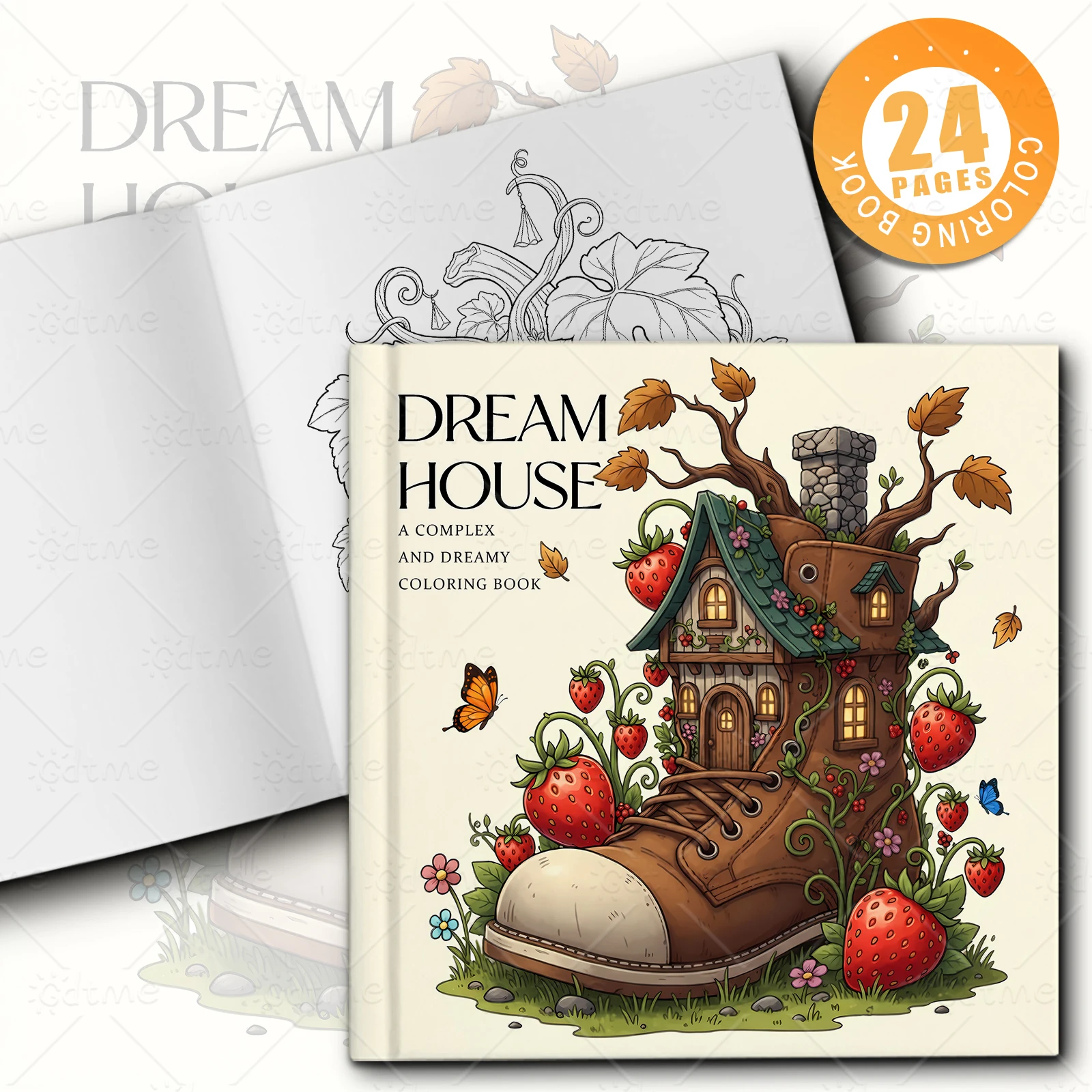 DREAM HOUSE Bold-easy Patterns Coloring Book for Adults Cute Drawing Book Perfect Gift for Party and Birthday ﻿